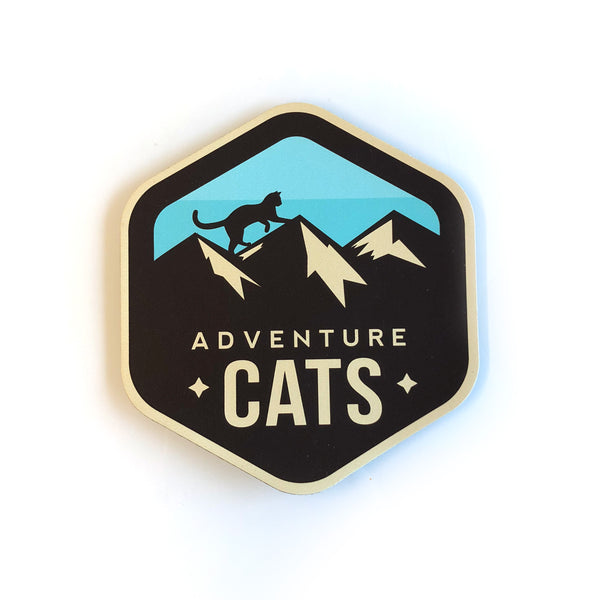 Adventure Cats Badge Magnet