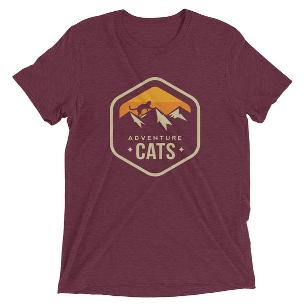 Adventure Cats Large Badge T-Shirt - Orange Logo